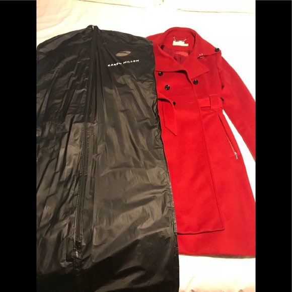 Karen Millen Trench Coat in Red - Picture 7 of 8